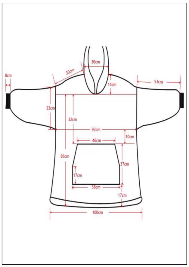 ADULTS BLANKET HOODIE